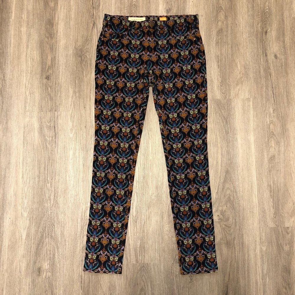 Pilcro by Anthropologie Women's Size 28 Corduroy Pants Boho Printed Serif Fit